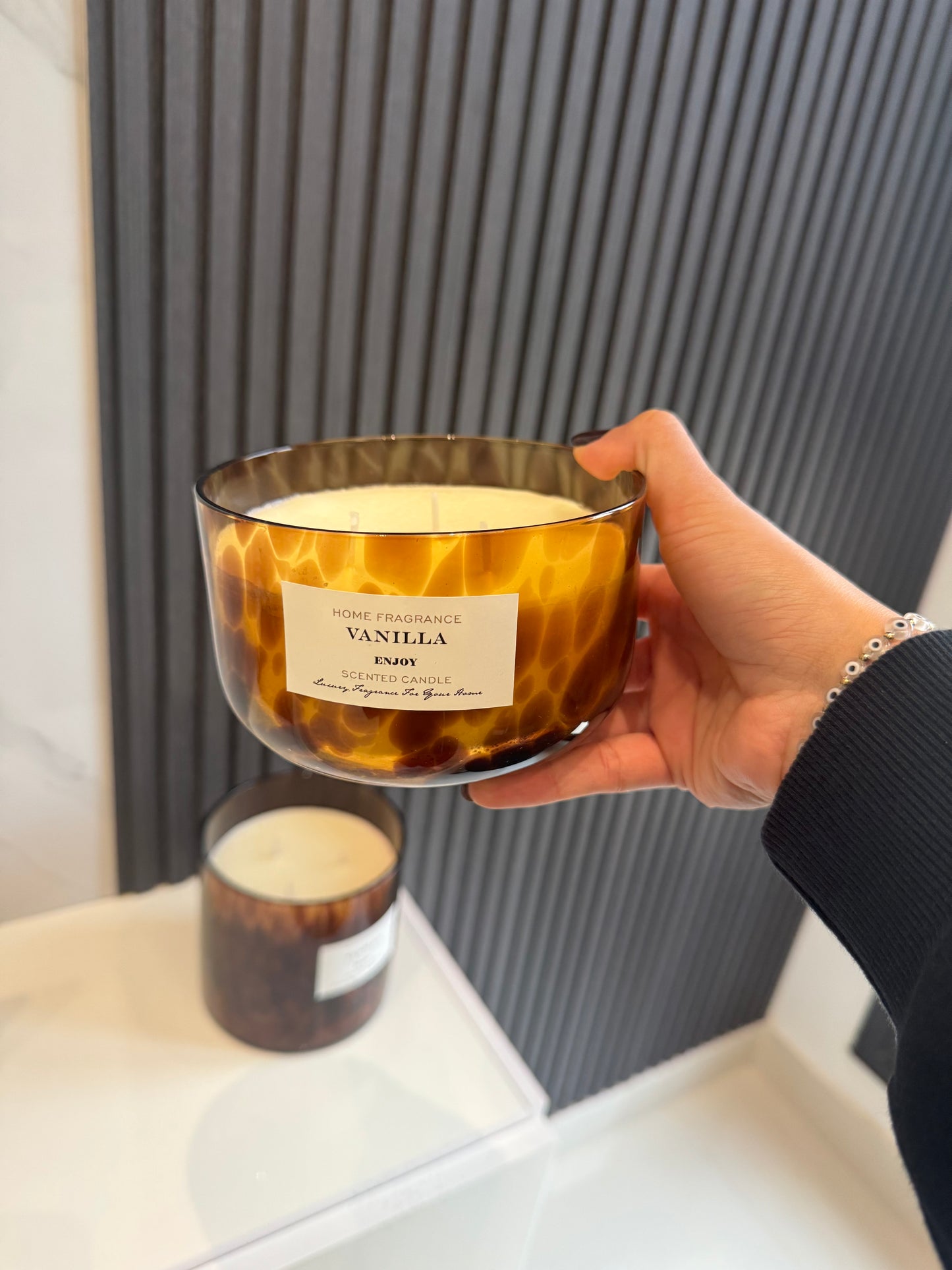 Brown Vanilla Candle size Small