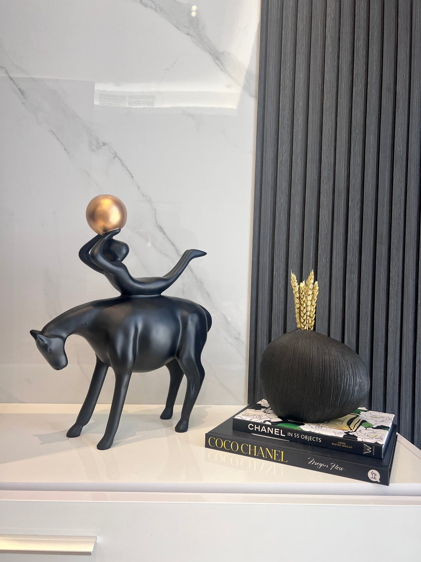 Abstract Horse Landing Statue