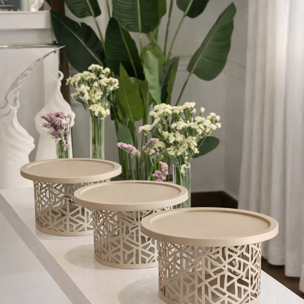 Cream Engraved Tray Size Large