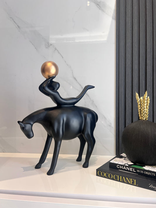 Abstract Horse Landing Statue