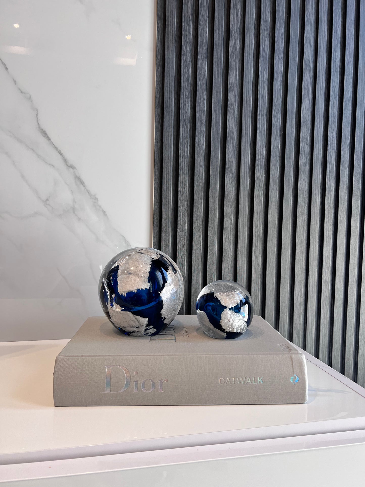 Ball Set of Two Blue قطعتين
