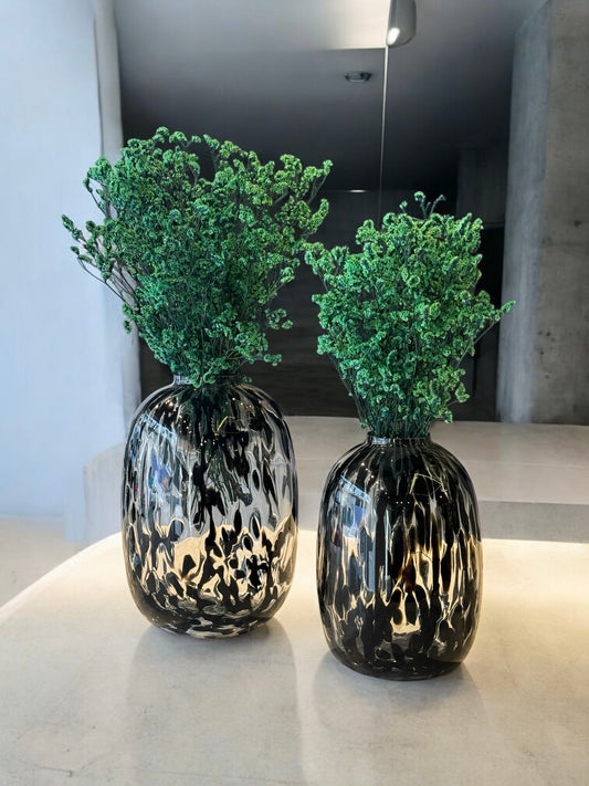 Set of Two Hand Painted Vases