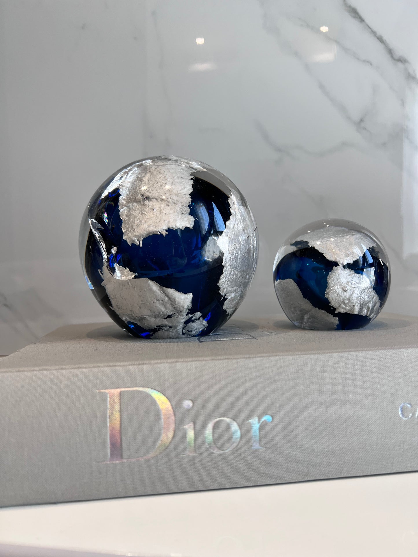 Ball Set of Two Blue قطعتين
