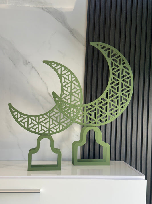 Green Crescent Napkin Stand Large