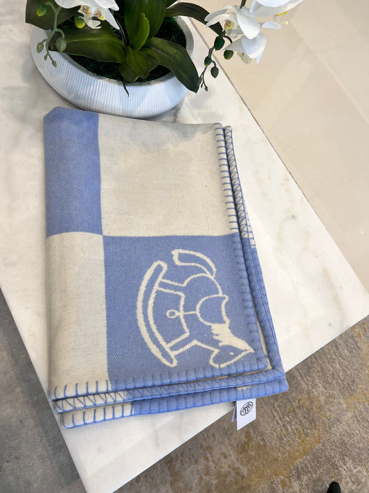 Hermes Avalon Blanket Blue