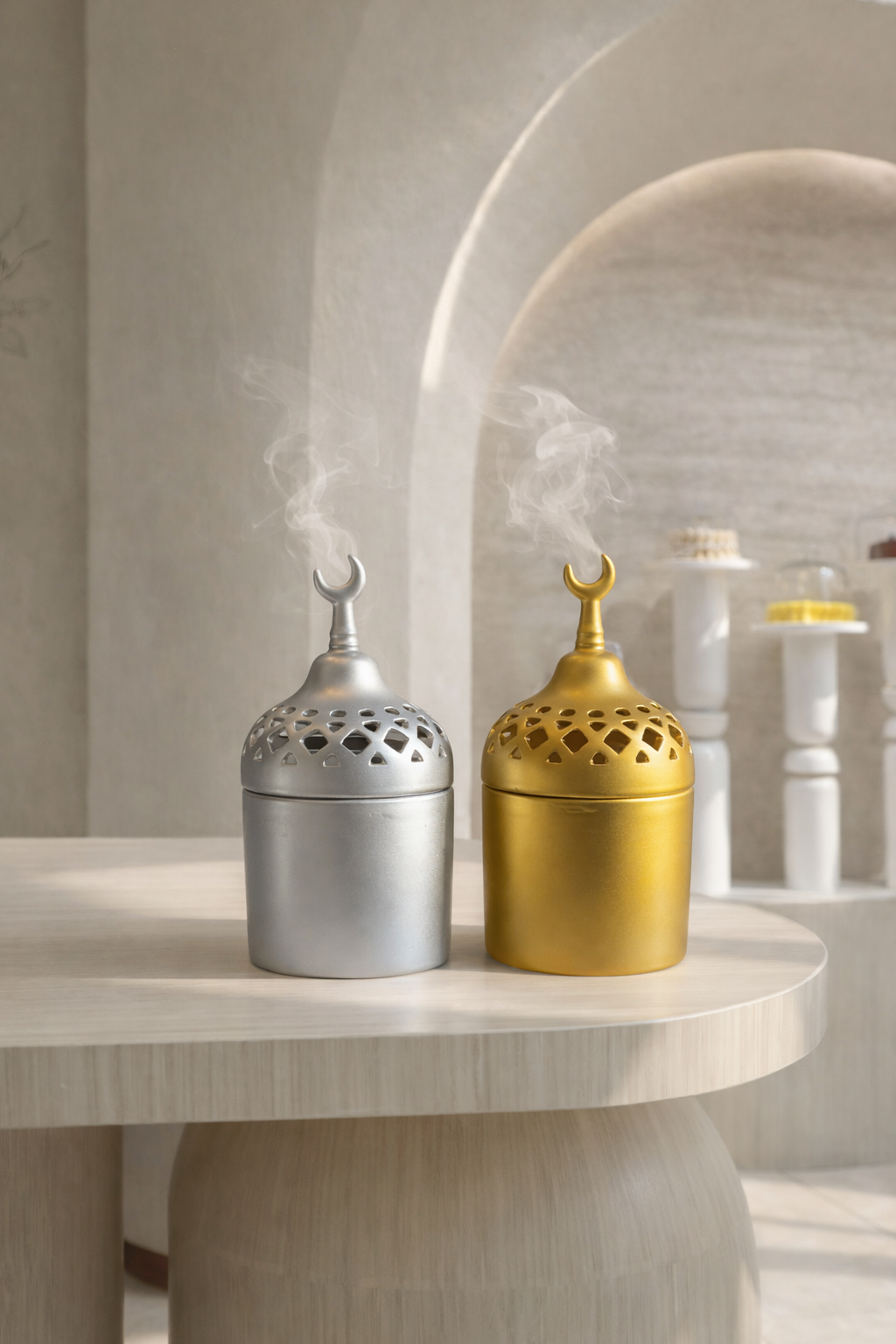 مبخرة لون ذهبي