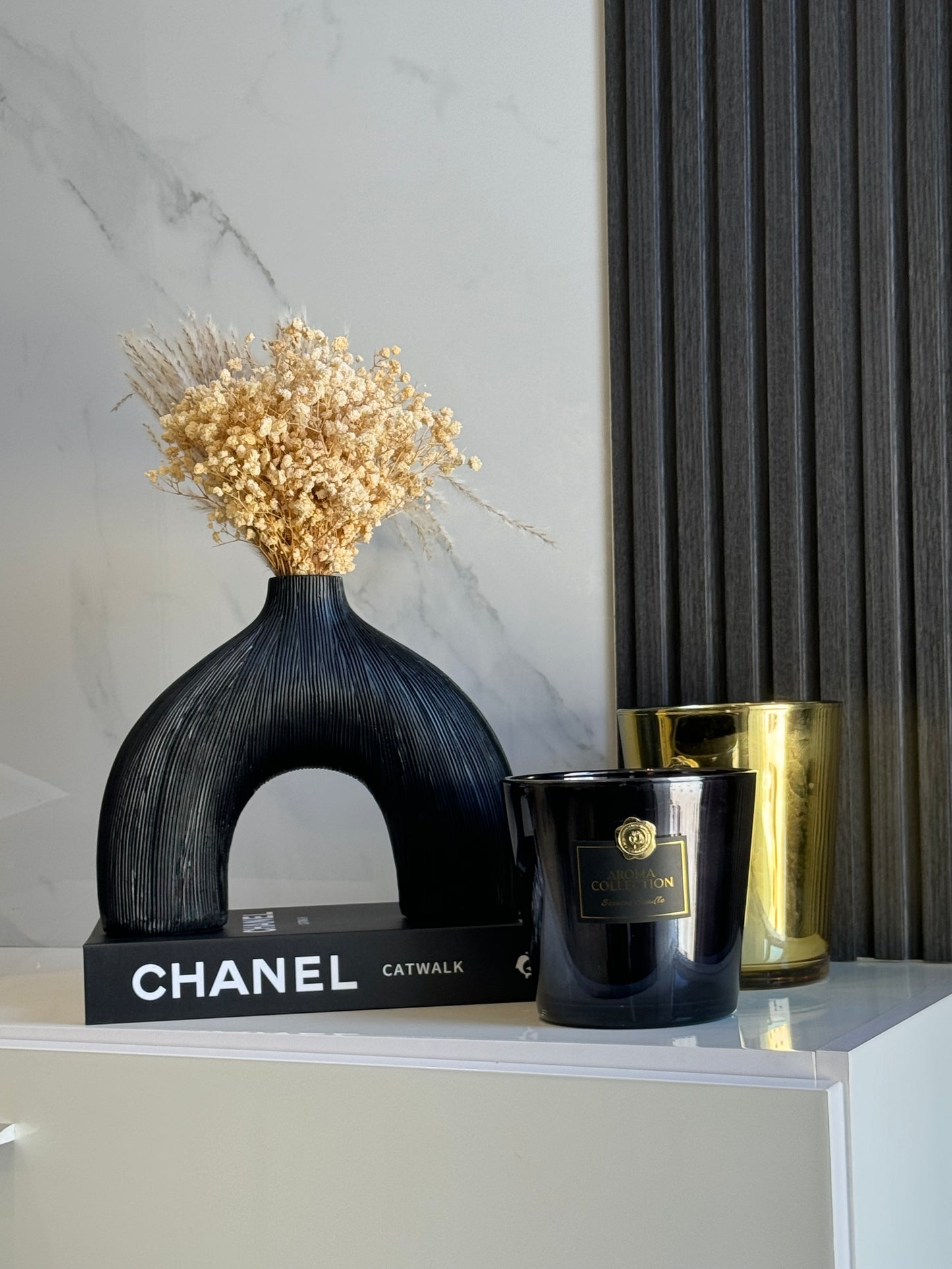 Black Ceramic Vase