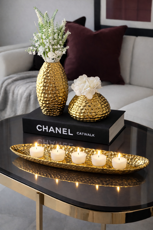 Gold Curve Tray صينية رفيعة ذهبية